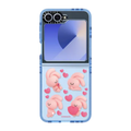 PINK HEART | Galaxy Z Flip6 / Impact Case / Baby Blue | Image 1