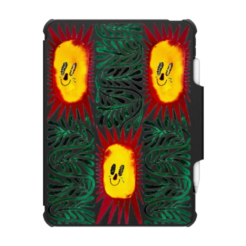 Three Sun-criers by Chow Ciao Chow | iPad Pro 11-inch (3rd/4th gen) / iPad Impact Folio Case / Black | Image 1