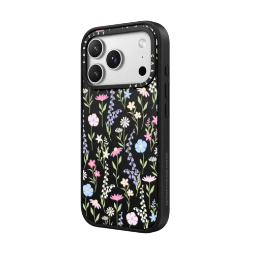 pink pastel cute floral | iPhone 17 Pro Max / Impact Case MagSafe Compatible / Matte Black | Image 2