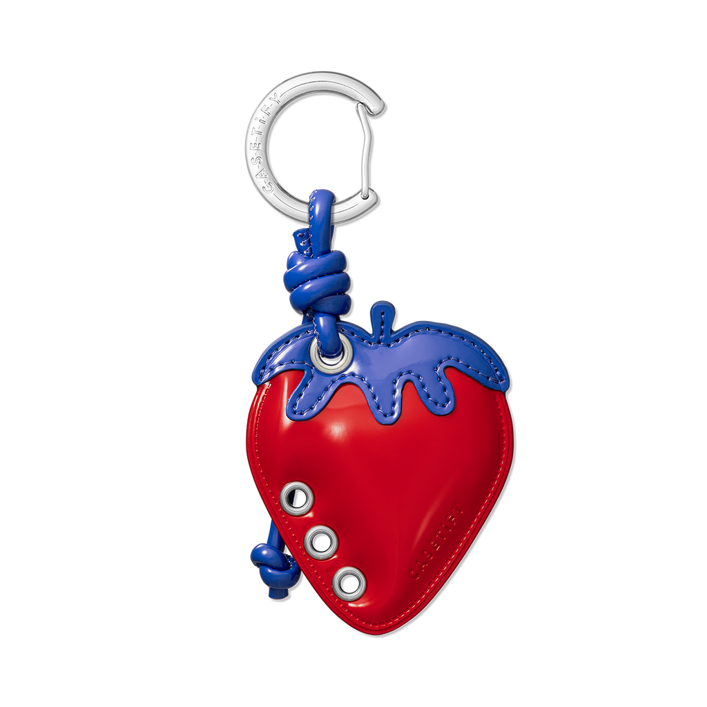 Puffy Strawberry Bag Charm - Strawberry Red | Image 1