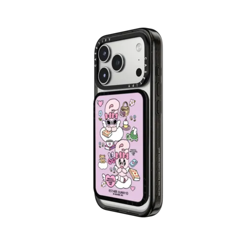 Esther Bunny StickerMania cardholder stand | Snappy Cardholder Stand / Snappy Cardholder Stand MagSafe Compatible / Black | Image 2