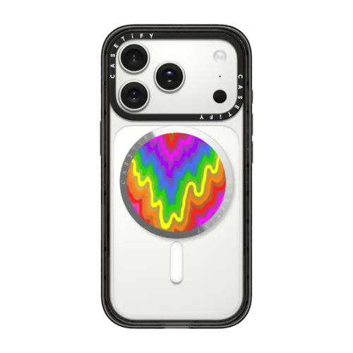 Rainbow Drip | Snappy Grip Stand / Snappy Mirror Grip Stand MagSafe Compatible / Silver | Image 1