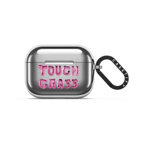 Touch Grass | AirPods Pro 3 / Earbuds Mirror Case / Silver | Image 1