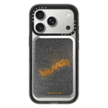 YANGI Metalic Glitch Logo Snappy Cardholder Stand | Snappy Cardholder Stand / Snappy Mirror Cardholder Stand MagSafe Compatible / Silver | Image 1