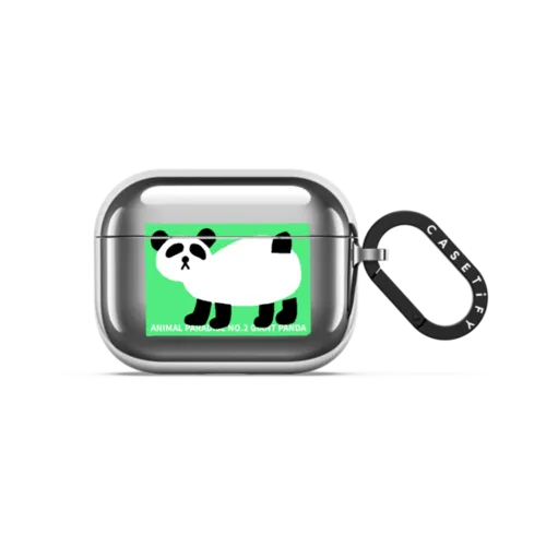 giant panda airpods | AirPods Pro 3 / Earbuds Mirror Case / Silver | Image 1