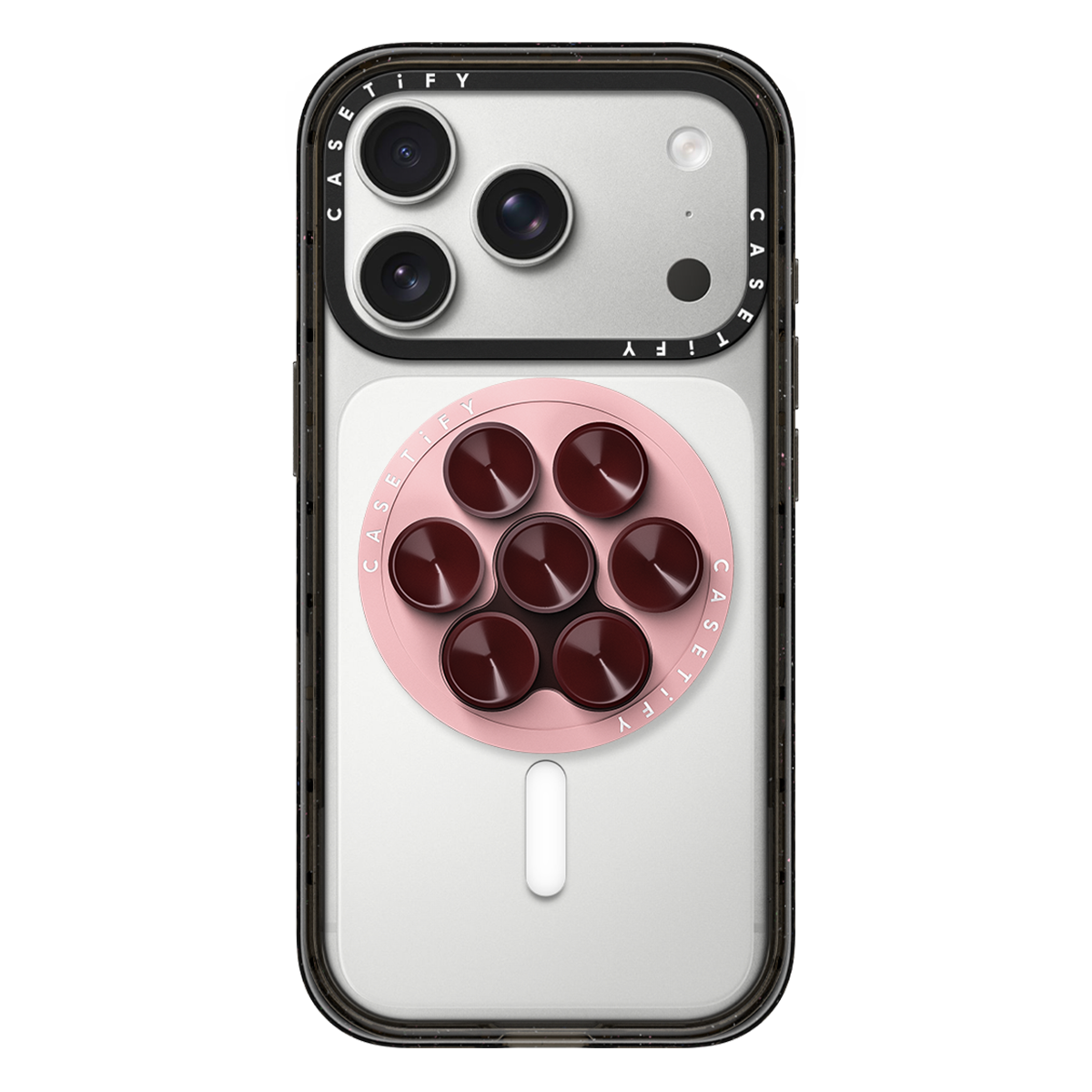 Snappy Snap & Stick Grip Stand MagSafe Compatible - Primrose Pink Paw | Image 1