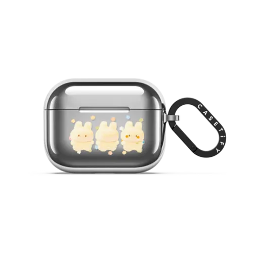 Dancing Bunny | AirPods Pro 3 / Earbuds Mirror Case / Silver | Image 1