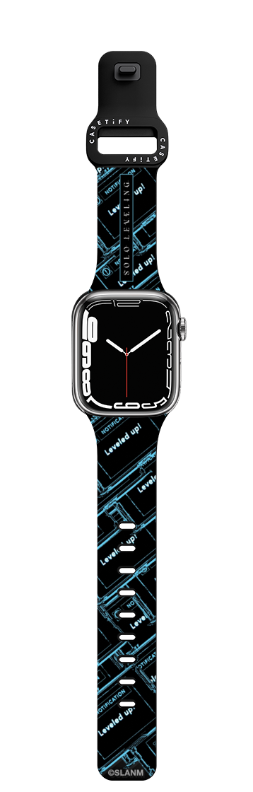 Solo Leveling Leveled Up Watch Band | Apple Watch Series 7-9 (45mm) / Impact Band / Black | Image 1