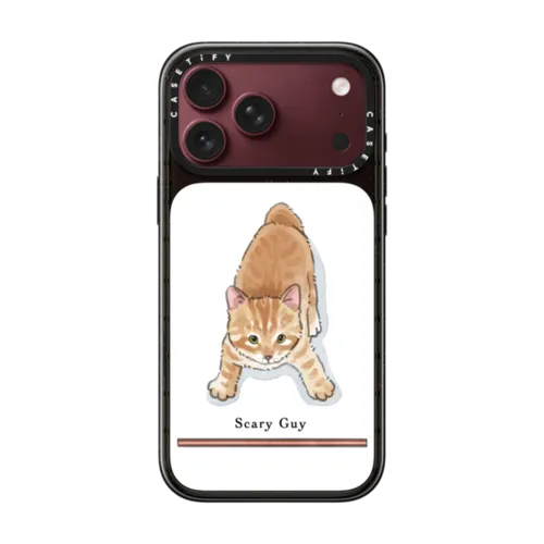 Scary cat | iPhone 18 Pro Max / Impact Case MagSafe Compatible - Glossy / Glossy Black | Image 1