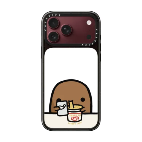 cup noodles by sad potato club | iPhone 18 Pro Max / Impact Case MagSafe Compatible - Glossy / Glossy Black | Image 1