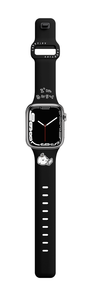 I'm Busy | Apple Watch Series 7-9 (45mm) / Impact Band / Black | Image 1