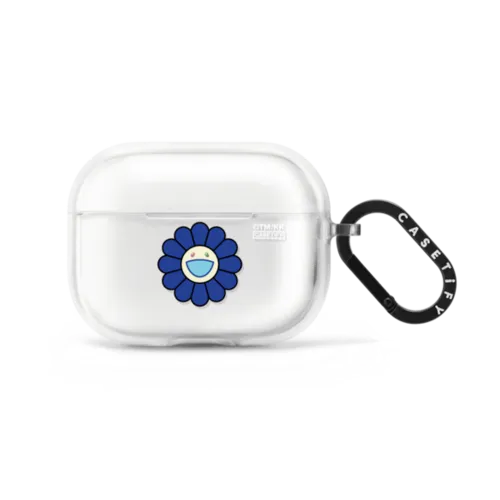 SUPERFLAT FLOWER(BLUE) EARBUDS CASE | AirPods Pro / Earbuds Impact Case / Frost | Image 1