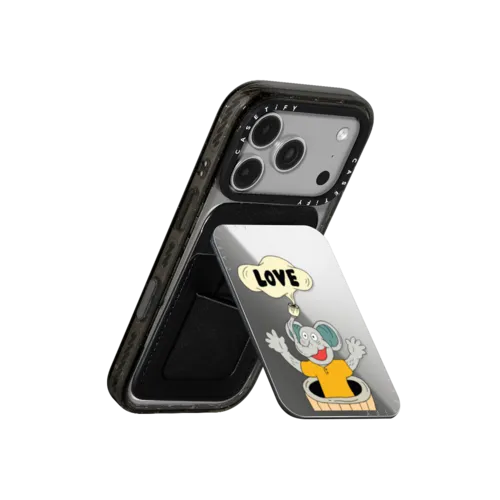 LOVE | Snappy Cardholder Stand / Snappy Mirror Cardholder Stand MagSafe Compatible / Silver | Image 3