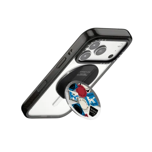 Maison Kitsuné Art Gallery Fox Sticker Gripstand | Snappy Grip Stand / Snappy Mirror Grip Stand MagSafe Compatible / Silver | Image 3