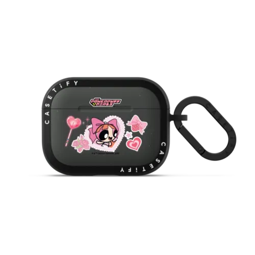 The Powerpuff Girls Blossom Sticker Earbuds Case | AirPods Pro 3 / Earbuds Bounce Case / Matte Charcoal | Image 1