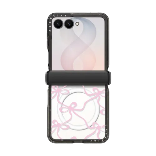 Pink Bownet | Galaxy Z Flip8 / Impact Magnetic Case / Black | Image 1