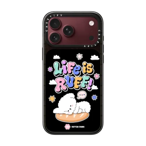 Life is ruff baguette | iPhone 18 Pro Max / Impact Case MagSafe Compatible - Glossy / Glossy Black | Image 1