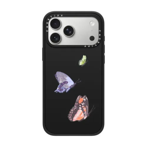 Pastel Butterflies | iPhone 17 Pro Max / Impact Case MagSafe Compatible / Matte Black | Image 1