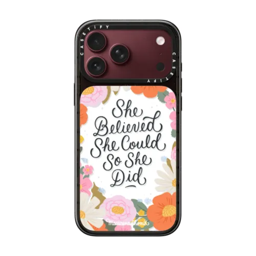She Believed by Macarena Chomik | iPhone 18 Pro Max / Impact Case MagSafe Compatible - Glossy / Glossy Black | Image 1