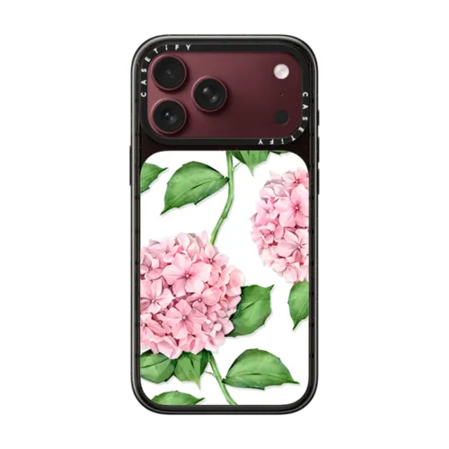 Watercolor hydrangea | iPhone 18 Pro Max / Impact Case MagSafe Compatible - Glossy / Glossy Black | Image 1