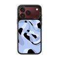 retro swirls in blue | iPhone 18 Pro Max / Impact Case MagSafe Compatible - Glossy / Glossy Black | Image 1