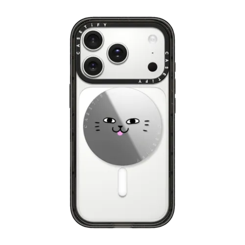 MEOW | Snappy Grip Stand / Snappy Mirror Grip Stand MagSafe Compatible / Silver | Image 1
