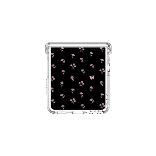 Pink Dainty Florals | Galaxy Z Flip8 / Impact Clear Magnetic Case / Clear | Image 2