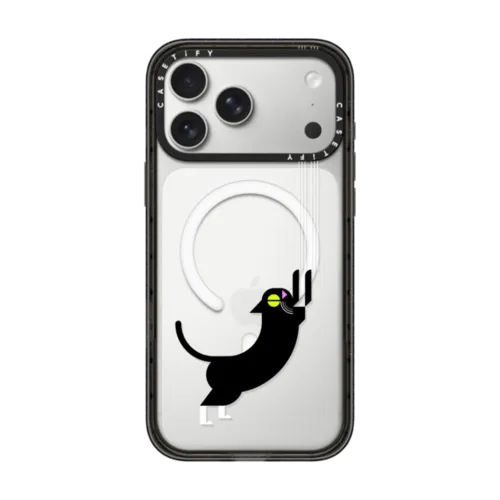 Simple Cat - 07 | iPhone 17 Pro Max / Impact Case MagSafe Compatible / Black | Image 1