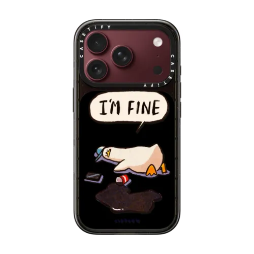 I'm fine | iPhone 18 Pro / Impact Case MagSafe Compatible - Glossy / Glossy Black | Image 1