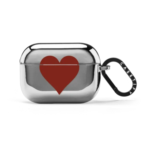 Queen Of Heart | AirPods Pro 2 / Earbuds Mirror Case / Silver | Image 1