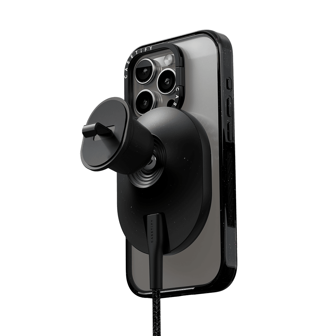 SUPERFLAT FLOWER(BLACK) POWERTHRU WIRELESS CAR CHARGER
