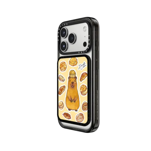 Capybara HK Bread | Snappy Cardholder Stand / Snappy Cardholder Stand MagSafe Compatible / Black | Image 2