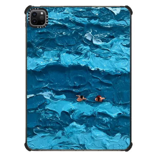 Floating people #1 | iPad Pro 11-inch (3rd/4th gen) / iPad Impact Case / Black | Image 1