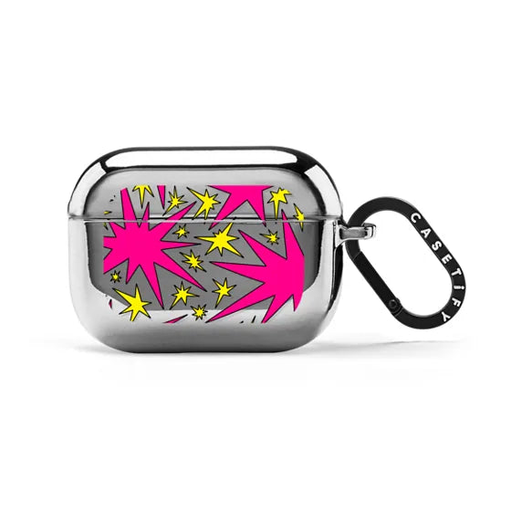 Solar Flair - Pink and Yellow Wonky Stars | Image 1