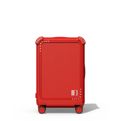 Custom Suitcase | 21" Carry-On Suitcase / Bounce Suitcase / Cherry Red | Image 1