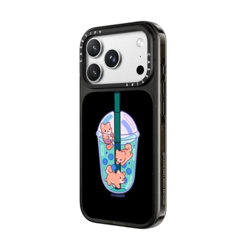 Tan Boba by PIKARAR | iPhone 18 Pro Max / Impact Case MagSafe Compatible - Glossy / Glossy Black | Image 2