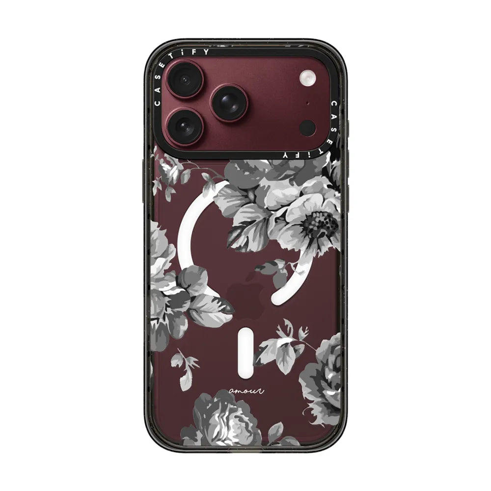 Black Floral Amour iPhone 7 Monochrome Flowers | Image 1