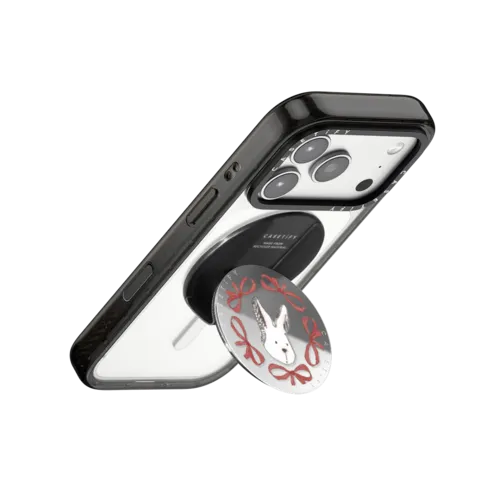 Rabbit & Bow Snappy Grip Stand | Snappy Grip Stand / Snappy Mirror Grip Stand MagSafe Compatible / Silver | Image 3
