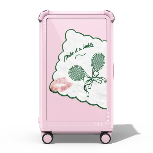 Make it a double CHECK-IN TRUNK SUITCASE | 29" Check-In Trunk Suitcase / Bounce Suitcase / Glossy Primrose Pink | Image 1