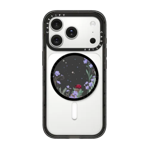 Ladybird amongst the Wildflowers | Snappy Grip Stand / Snappy Grip Stand MagSafe Compatible / Black | Image 1