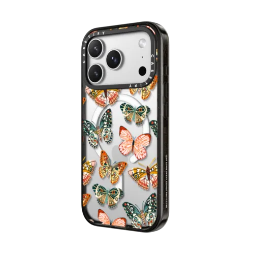 Spring Butterflies | iPhone 17 Pro Max / Impact Case MagSafe Compatible / Black | Image 2