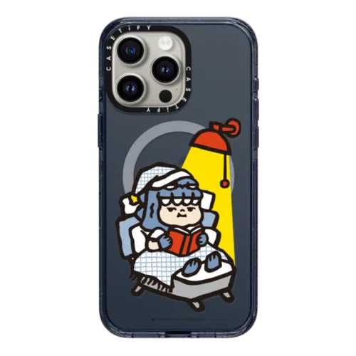 PP Baby Bed Time Reading Case | iPhone 15 Pro Max / Impact Case MagSafe Compatible / Classic Blue | Image 1