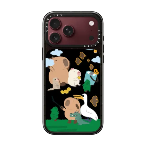Touring Capybara | iPhone 18 Pro Max / Impact Case MagSafe Compatible - Glossy / Glossy Black | Image 1