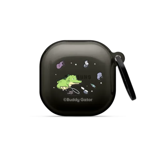 Cleaning The Sea by Buddy Gator | Galaxy Buds2 / Earbuds Impact Case / Black | Image 1