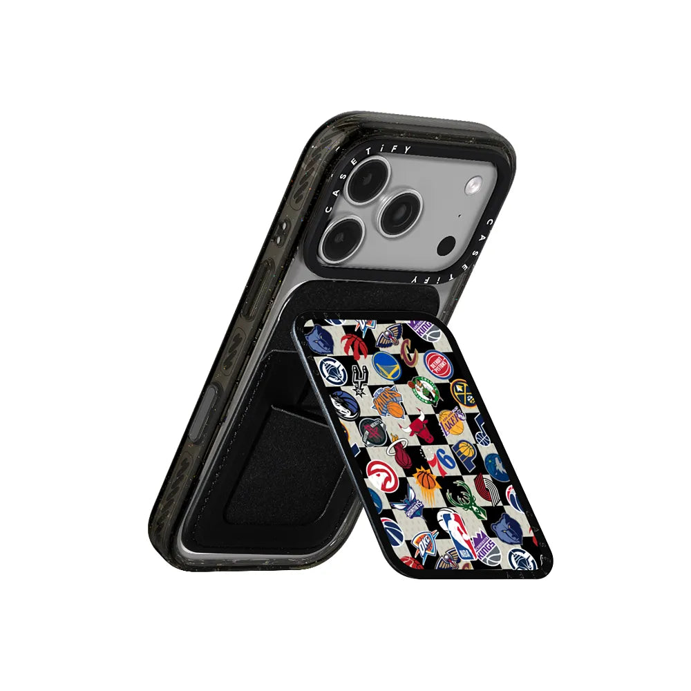 NBA Checkered Logo Magsafe Cardholder Stand