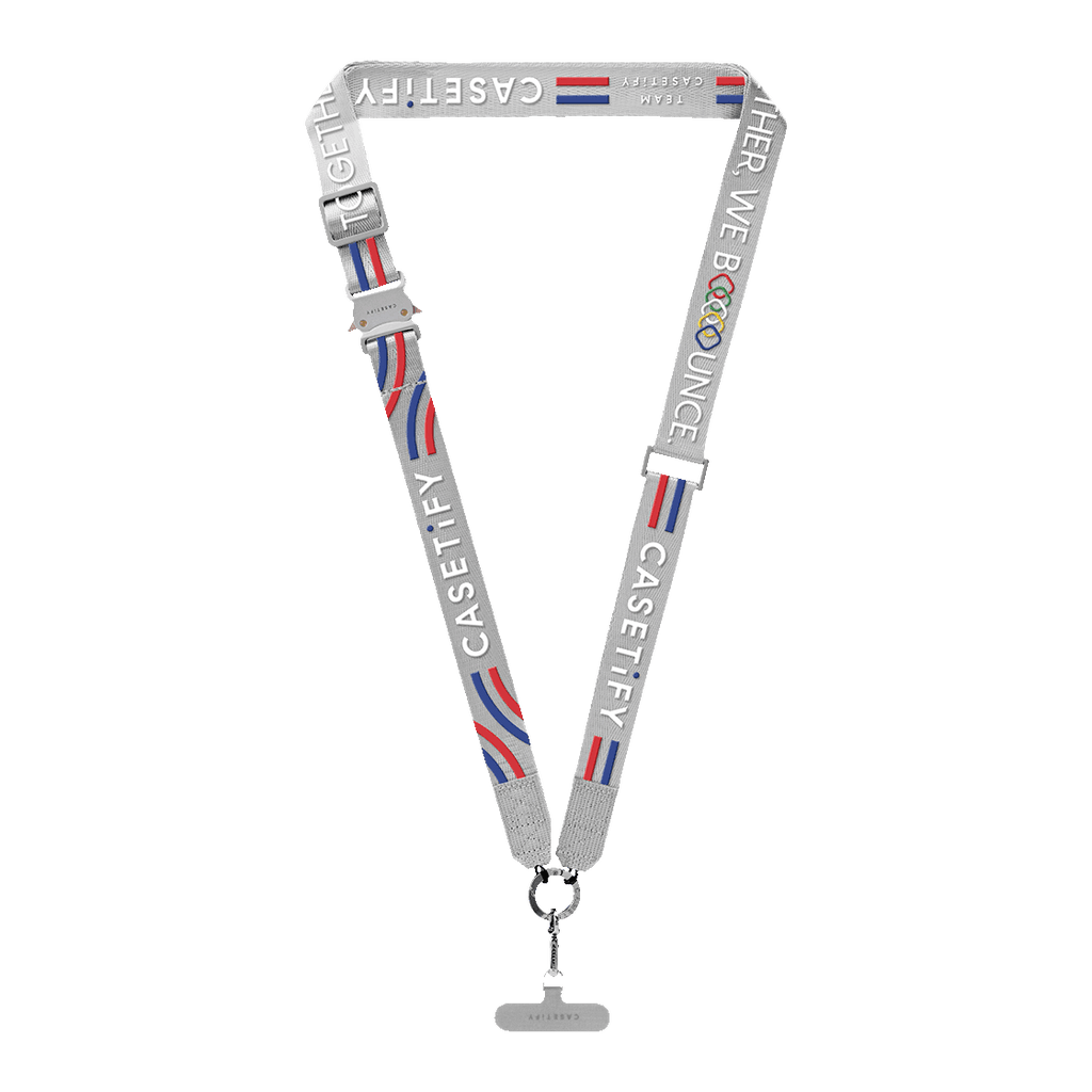 Team CASETiFY Slogan Cross-Body Strap - Silver