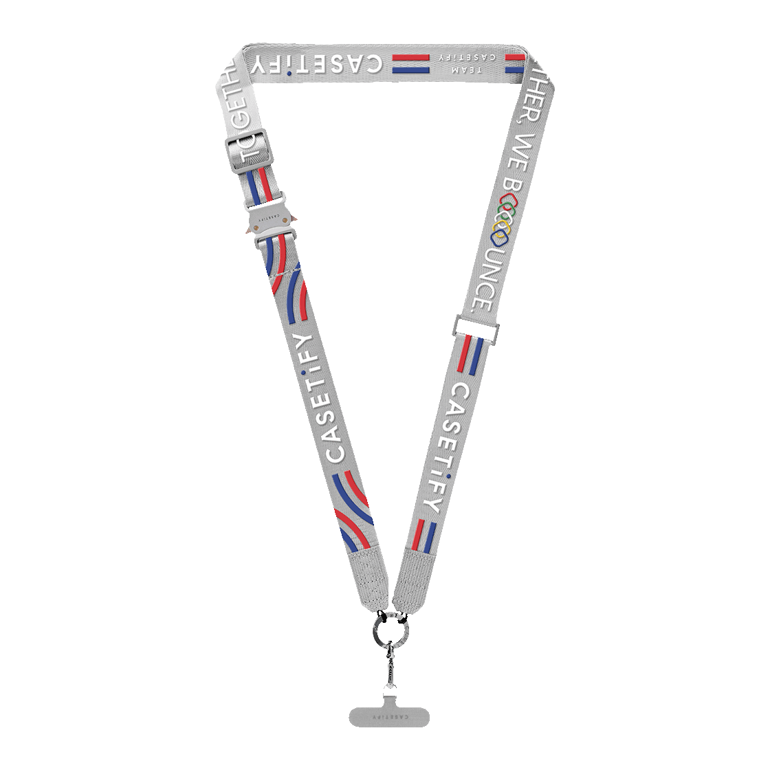 Team CASETiFY Slogan Cross-Body Strap - Silver