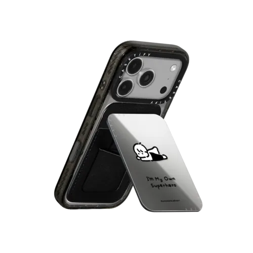 I’m My Own Superhero | Snappy Cardholder Stand / Snappy Mirror Cardholder Stand MagSafe Compatible / Silver | Image 3