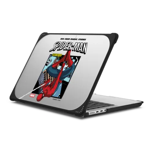 Spider-Man Poster Laptop Case | MacBook Pro 14-inch (M1 - M5) / MacBook Bounce Case / Black | Image 1