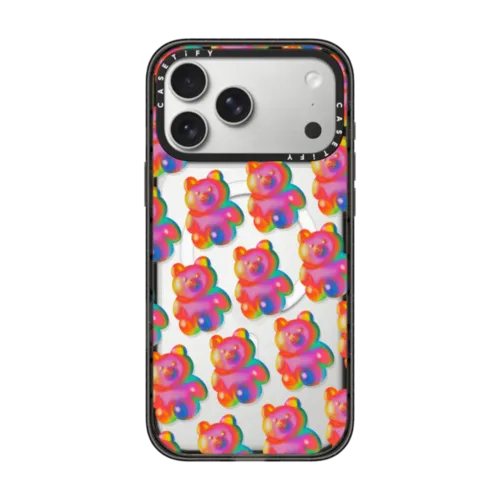Jelly bear BY INDI | iPhone 17 Pro Max / Impact Case MagSafe Compatible / Black | Image 1